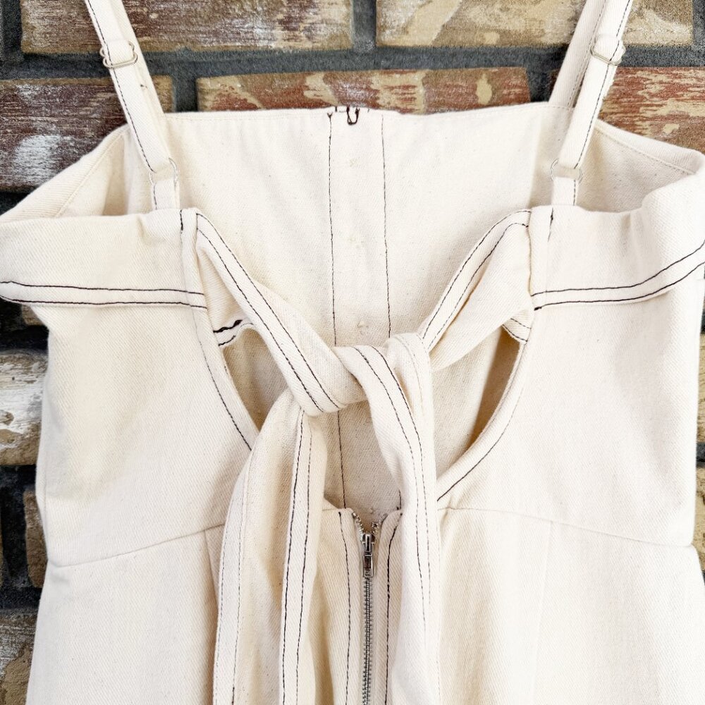 Moon River Button Front Wide Leg Denim Jumpsuit NWOT M - Picture 5 of 12